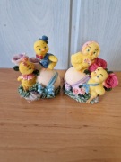 Figurki dwie rodzina kurczaczków 