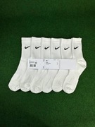 Nike Wysokie Białe Skarpety 42-46 (6 par)