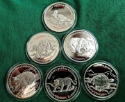 Armenia 100 dram 2006-07 r zestaw 6 sztuk  Ag 