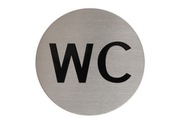 Znak na drzwi WC okrągły samoprzylepny