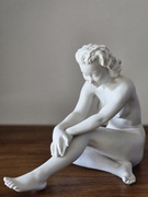 Hutschenreuther -  Figura Porcelanowa - Akt Kobiecy - "Siedzaca"C.Werner