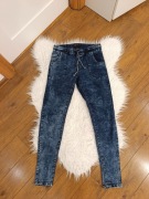 Jeansy skinny rurki na gumce Miss Vip 36 S wysoki stan stretch