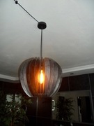 Nowoczesna lampa wisząca drewniana - czarna +++