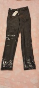 LEGGINSY LATEX ZAMEK ROZM.S