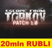 ESCAPE FROM TARKOV 1.0 RUBLE - 20MLN 20M RUBLI EFT l LEGIT 100%