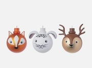 Ikea ozdoby bombki choinkowe zwierzątka Vinter 2021 zając lis jeleń 3 szt.