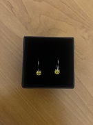 Srebrne kolczyki z żółtą cyrkonią