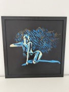 Autorski Obraz 77x77 cm w ramie  , ręcznie malowany - akryl
