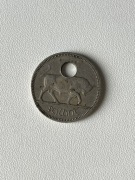 Moneta destrukt 1 shilling Irlandia z bykiem