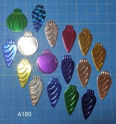 SCRAPKI KRAKÓW Boże Narodzenie Błyszczące Bombki (A180)