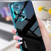 2x Etui do Honor 400 Transparentne Metalizowane Ramki NOWE