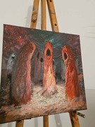 Obraz autorski - Bez tytułu - akryl na płótnie 39x39cm