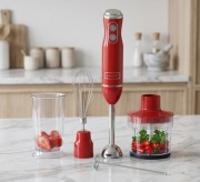 Smukee Vintage Blender ręczny 4w1 700W Czerwony Nowy