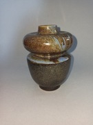 Ciężki kamionkowy wazon vintage mcm new look retro kamionka ceramika boho