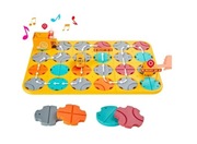 Tor samochodowy puzzle z labiryntem dla autek efekty dźwiękowe pomarańczowy