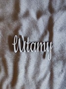 Drewniany napis Witamy ze sklejki 6cm