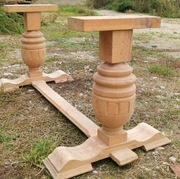 Stare rzezbione drewniane nogi do stołu stół drewniany 