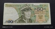 Stary banknot Polska 50 zł 1988 rok PRL 