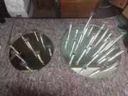 Unikatowy zestaw lamp Space Age retro  – ręczna praca lat 70.