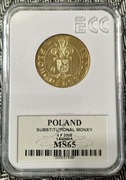 4 Floreny Legnica 2008 MS65 GRADING
