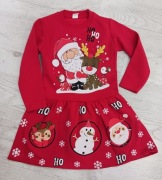 Ocieplana sukienka bawełniana święta 98