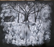 Obraz malowany ręcznie akrylami na plotnie 30 na 25 cm.