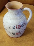 Dzbanek ceramika zabytkowy syg.Deruty Wlochy recznie malowany 27/20cm.