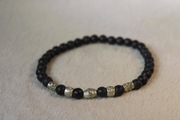 Elegancka bransoletka z wulkanicznych kamieni - handmade