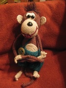 Małpka - maskotka -ręczna robota , niepowtarzalna