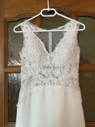 Suknia ślubna - koronka, gładka 