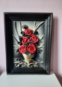 CZERWONE RÓŻE ZE SKÓRY