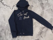 Bluza ocieplana zasuwana dla dziewczynki rozmiar 128