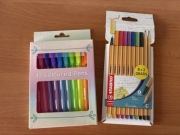 Zestaw długopisów i cienkopisów