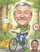 Karykatura ze zdjęcia A4 1 osoba  | CYFROWA | Antyrama GRATIS | Prezent 