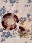 Unikatowa filiżanka mokka bordowa Rosenthal POMPADOUR