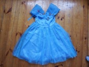 strój księżniczki Princess 128 niebieski