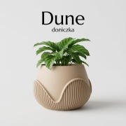 Doniczka Dune 3D Japandi – Ryflowana Osłonka Fala – Beżowa – Scandi