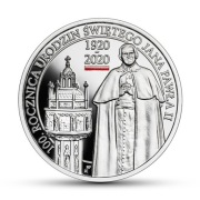10 zł złotych 2020 r. 100 rocznica urodzin Jana Pawła II - stan menniczy 