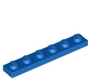 LEGO 2x3666 plate Blue 1x6 używane