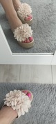 Klapki z kwiatami Rozmiar 39 wkładka 24 