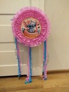 Piniata Stitch sticz ma flamingu różowo niebieska 