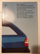 Prospekt Mercedes Benz Klasa E. W124.200T-300TD. 1987r. UNIKAT