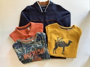 Bluza z 3 bluzkami chłopięcymi Okaidi rozmiar 116- 6 lat