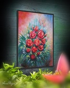 Tajemnicze Róże Obraz Akryl Ręcznie Malowany