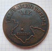 Medal ZOZ Kłodzko, Salus Aegroti Suprema, Polska z PRL-u, brąz, 101,7g