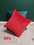 C069b poszewki na poduszki 45x45 czerwona welwet