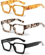 Okulary do czytania  3 szt blokujące niebieskie światło  +1,75