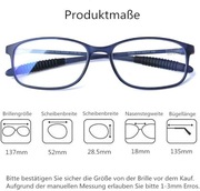 Okulary do czytania z filtrem światła niebieskiego  MATT BLUE +1