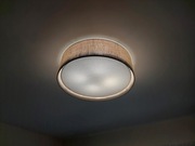 Duża lampa sufitowa boho, na 4 żarówki, wyłącznik świecznikowy - podwójny