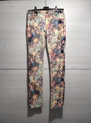 Spodnie New Yorker kwiaty kolorowe 36 Amisu S
